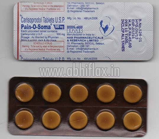 Carisoprodol price in india